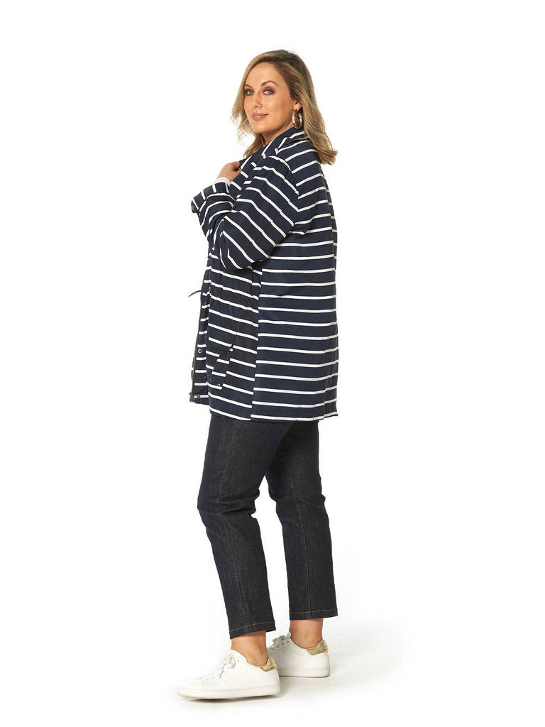 GREEN ACRES STRIPED JACKET NAVY