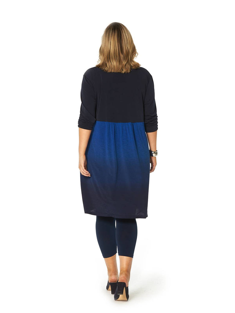 THE NEW BLUES OMBRE DRESS NAVY