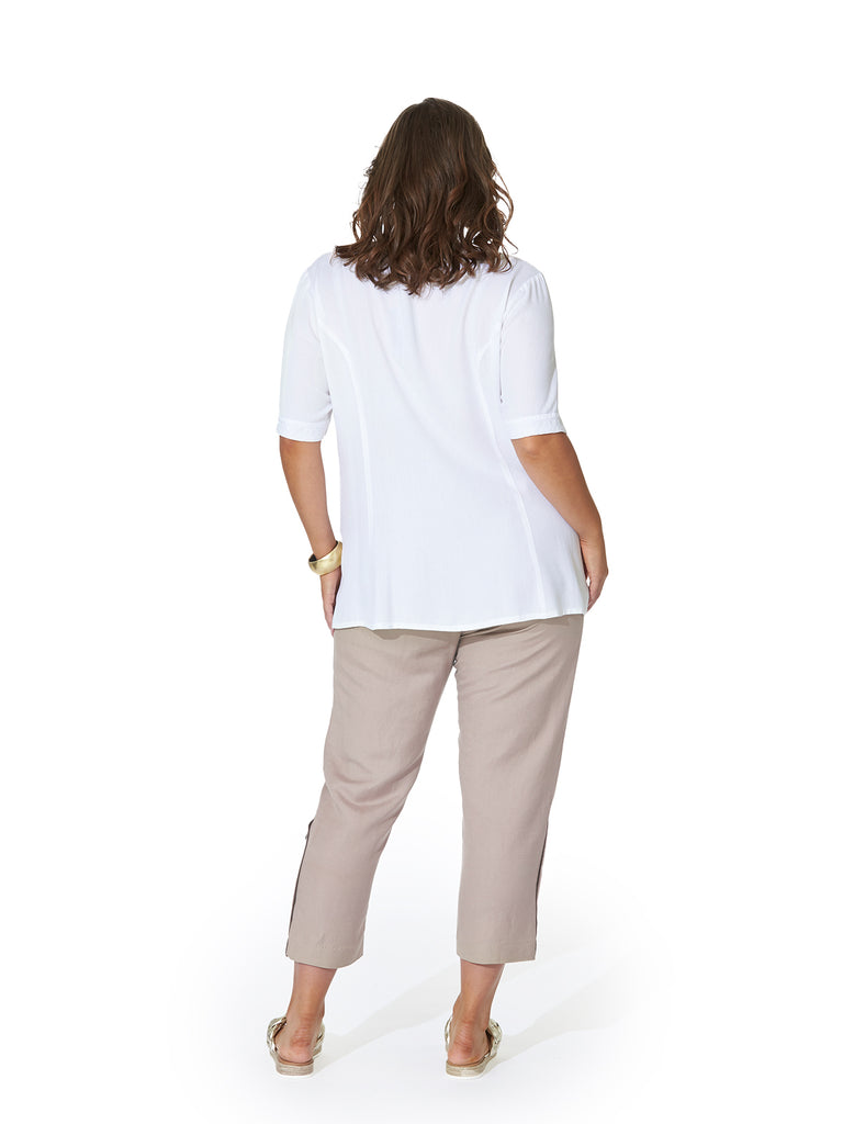 SANDY BAY EMBROIDERED TOP WHITE