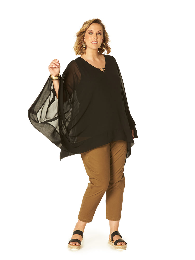 SUMMER DAYS CAPE TOP BLACK