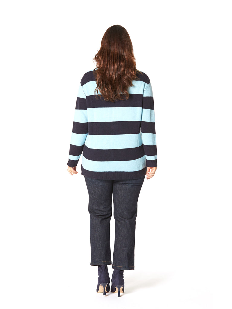 THE BLUES STRIPED JUMPER NAVY