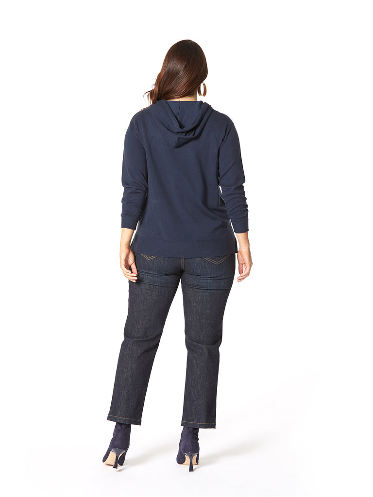 THE BLUES HOODED JUMPER NAVY