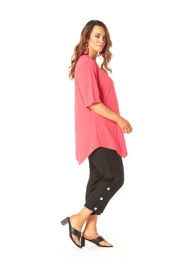 FIESTA ASYMETRICAL TEE PINK