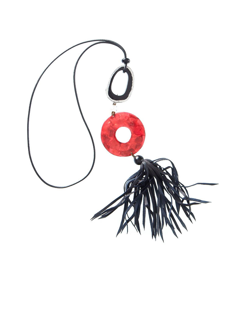 RED CIRCLE NECKLACE