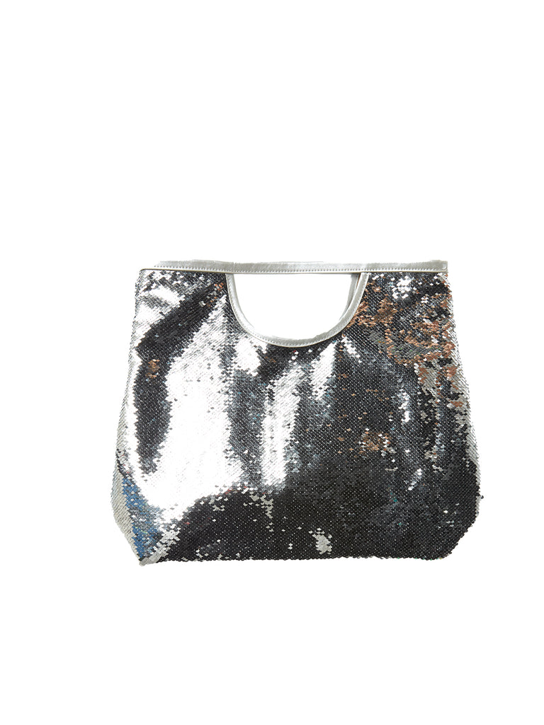 HELENE SEQUIN BAG SILVER