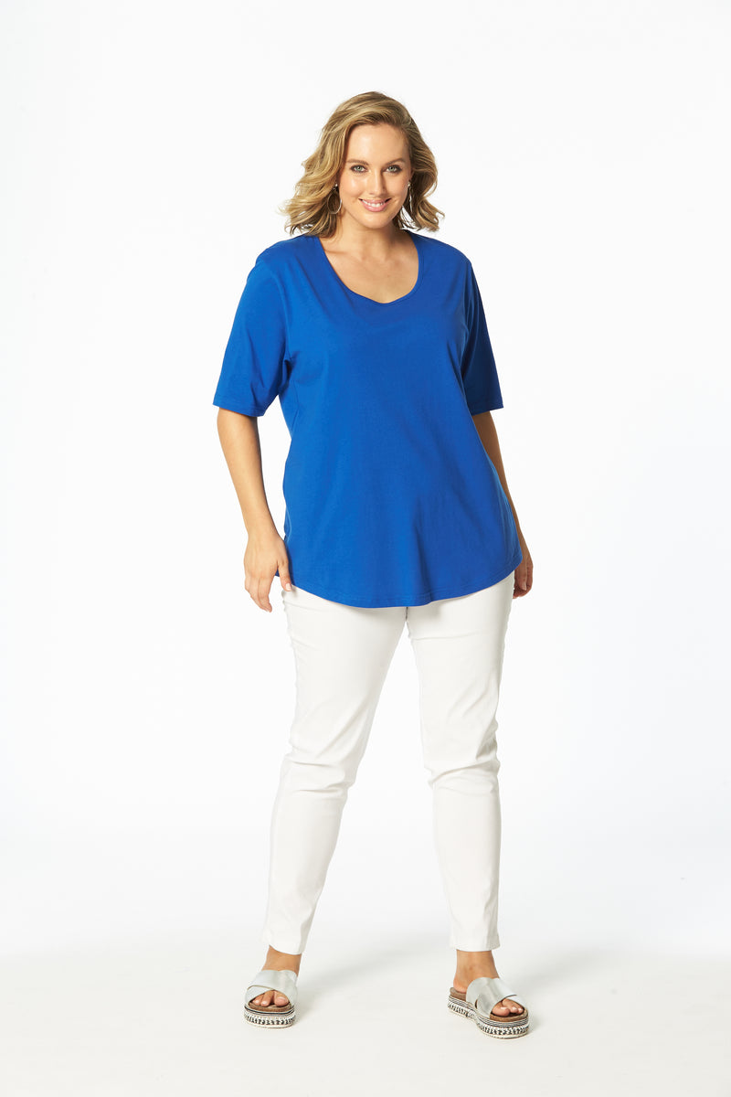 CURVED HEM FITTED TEE PARADISE CIRCUS